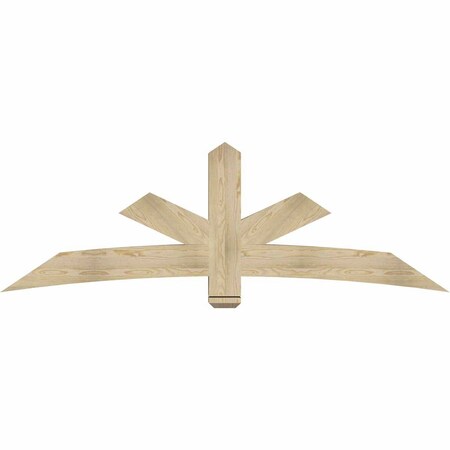 Ekena Millwork Alberta Rough Sawn Timber Gable Bracket, Douglas Fir, 84"W x 28"H x 6"D x 6"F, 8/12 Pitch GBW084X28X0606ALB00RDF